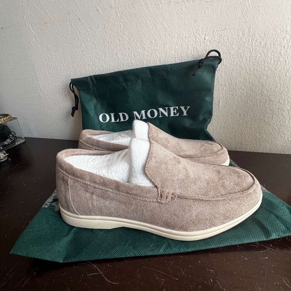 NEW Old Money suede leather Loafers, US 6.5